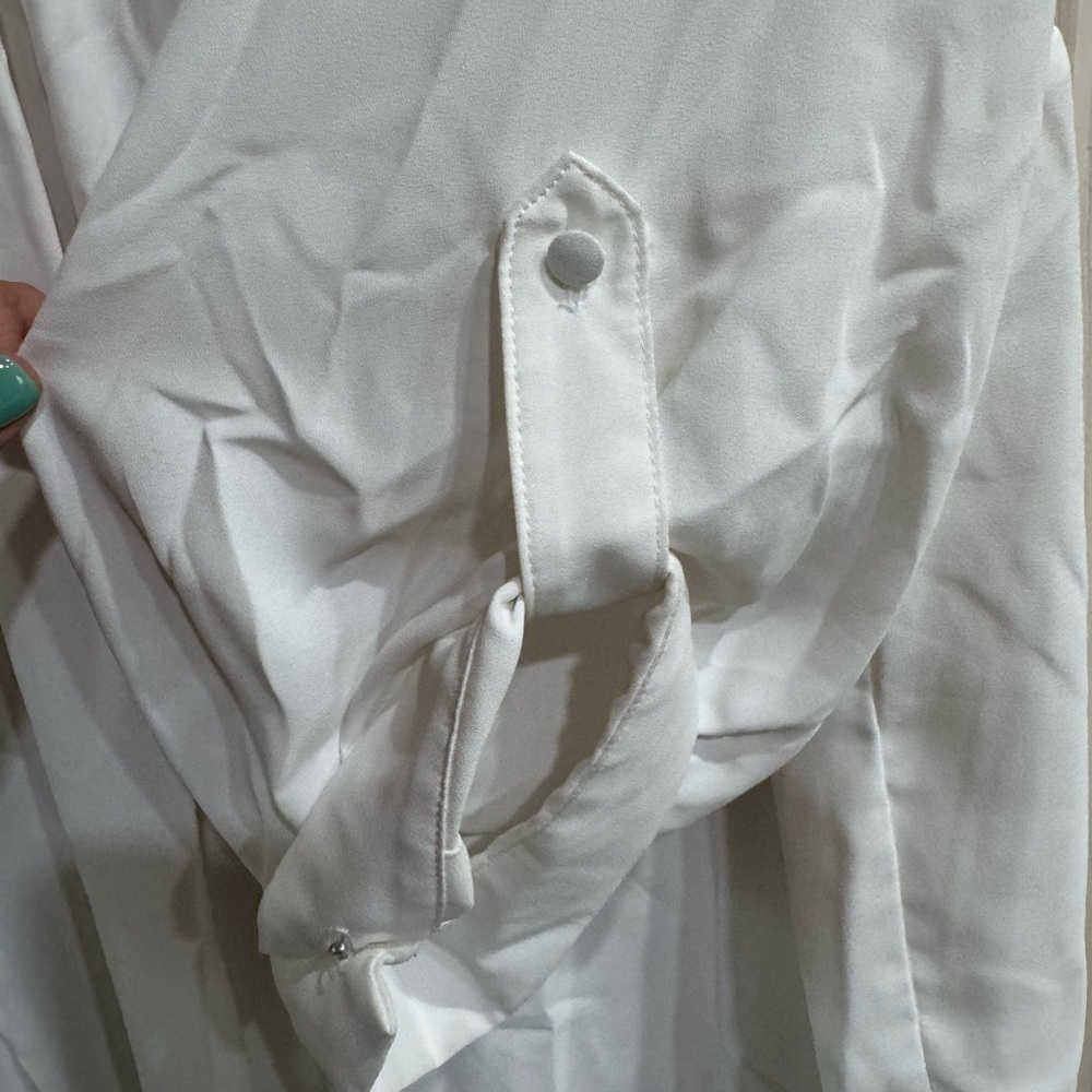 White Button-Up Blouse - Picture 5 of 6